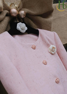 Chaqueta de Tweed de Alta Calidad para Mujer, Hecha en Vietnam, Antiarrugas, Estilo Elegante, Cuello Redondo, Tipo de Tela Tweed, Servicio OEM - Product Image 5