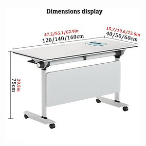 Nouveau <span class=keywords><strong>design</strong></span> <span class=keywords><strong>Design</strong></span> peu encombrant <span class=keywords><strong>Table</strong></span> <span class=keywords><strong>de</strong></span> salle <span class=keywords><strong>de</strong></span> conférence pliable <span class=keywords><strong>Table</strong></span> <span class=keywords><strong>de</strong></span> <span class=keywords><strong>réunion</strong></span> mobile rabattable pour les sessions <span class=keywords><strong>de</strong></span> formation - Product Image 2