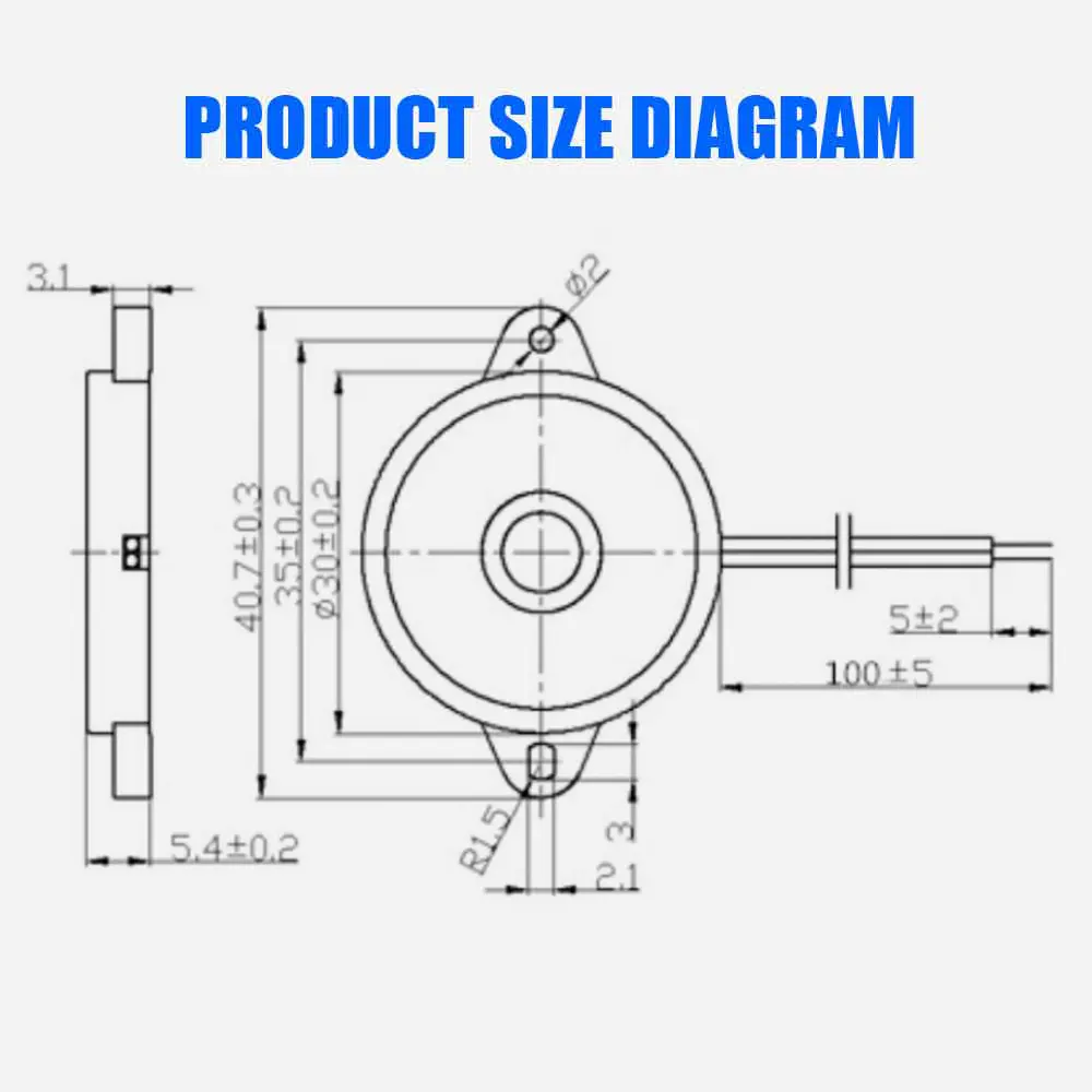 Beelee तार के साथ बजर piezo 12Vdc 3 volts सक्रिय piezo बजर सक्रिय बजर BL-FMQ-MSPT30A