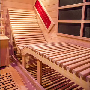 Sauna Eléctrica de Cedro Rojo para 2 Personas Helius HL-RELAXE 2 con Ventanas Transom, Panel de Control por Computadora y Diseño Moderno - Product Image 4