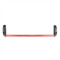 Nouvelle barre anti-panique sans clé rouge et noire économique anti-touch pour porte à battant simple 1 point