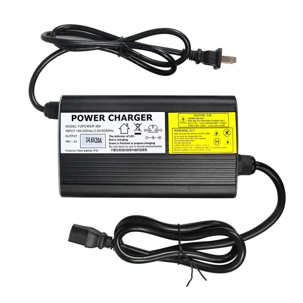 YZPOWER 29.2V 8A 9A 10A Battery Charger For 24v lifepo4 battery pack Electric Scooter golf cart