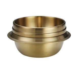 Stainless Steel Bowl Set 5Pcs Gold Silver Color Restaurant Kitchen Use Hotel Food Serving Bowls - Product Image 4