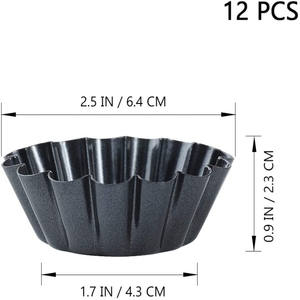 Mini moules à tarte en étain, 12 pièces, meilleure vente - Product Image 5