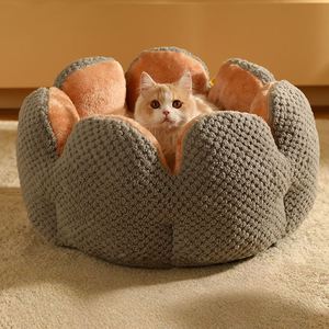Round Flower-Shaped <b>Nest</b> Dog <b>Bed</b> for Large Dogs-Waterproof Elevated Pet <b>Bed</b> Coral Fleece Mat Soft Eco-Friendly Sleep Solution - Product Image 4