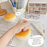 Figurine en PU souple anti-stress à montée lente, en forme de boulette vapeur (Mantou) à expression mignonne, avec cuiseur vapeur, pour enfants et adultes