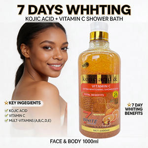 Nouveau Gel <span class=keywords><strong>Douche</strong></span> Corps Éclaircissant et Apaisant à l'Acide Kojique et Vitamine C - Nettoyant Hydratant à la Kératine pour Tous Types de Peau - Product Image 3