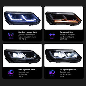 Dédié 10-17 pour Tiguan haute luminosité LED feux diurnes nouvel assemblage de phare de direction à eau lentille haute luminosité - Product Image 4