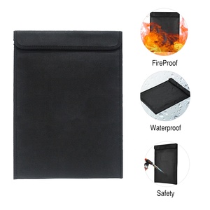 Mejor fabricante portátil <span class=keywords><strong>A4</strong></span> de gran capacidad, de fibra de vidrio a salvo a casa, bolsa de seguridad Zipper caso fuego dinero B - Product Image 3