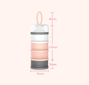 Nuevas Ideas de productos 2025 Caja de almacenamiento de plástico para exteriores 4 capas 480ML Caja de leche en polvo para bebés Botella de aperitivos Contenedor de alimentos - Product Image 2