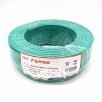 Câble de terre en cuivre ZR-BVR, câble électrique flexible isolé en PVC, résistant à l'eau, câble électrique à âme pleine pour l'alimentation