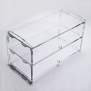 Caja de plástico Organizadores de cocina cajas de acrílico contenedores de almacenamiento de la vitrina de comida - Product Image 1