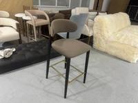 Ensemble de table à manger en marbre naturel avec 6 chaises sans accoudoirs, 2 fauteuils et 3 tabourets de bar