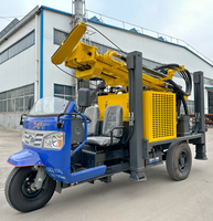 Foreuse de puits d'eau montée sur tricycle KY 200m avec moteur diesel Yuchai 58KW