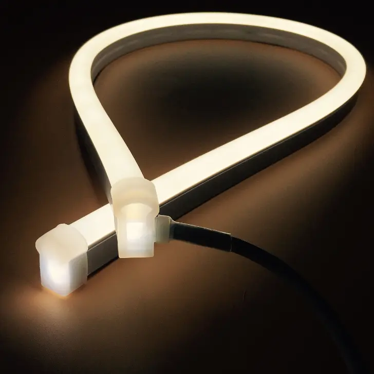 Tira de neón flexible led de alto nivel para exteriores, 12x25mm, Blanco cálido, blanco frío, de silicona, ip67, para construcción de barcos