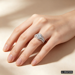 <b>Custom</b> S925|10K|14K|18K Solid Gold 1.0 Karat Round Lab Grown Diamond Wedding <b>Ring</b> VVS-VS Quality Brilliant Cut <b>Ring</b> - Product Image 3