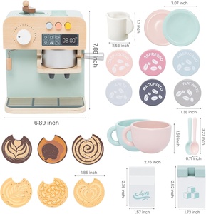 Juego de Cocina de Madera para Niños con Cafetera y Máquina de Espresso para Niños y Niñas de 3 a 5 Años Hecho a Mano - Product Image 2