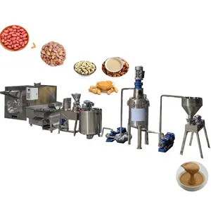 Línea de producción de 100 kg/h Tahini Shea Nut Avellana Almendra Anacardo Cacahuete Pasta de sésamo Máquina de procesamiento de mantequilla
