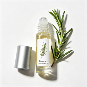 Huile de croissance capillaire au romarin, flacon applicateur roll-on à marque privée, sérum pour follicules - Product Image 2