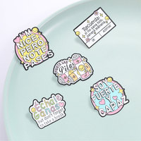 Broche à message original et colorée « I'm Nice Pero No Te Pases » pour accessoires vestimentaires