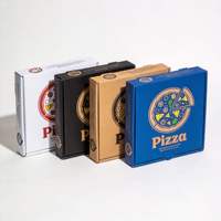 Boîte à pizza en carton kraft personnalisée, emballage alimentaire pour livraison à emporter, fournisseur en gros de papier kraft de haute qualité