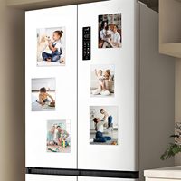 Bingkai Foto Magnetik 2*6 inci untuk Dekorasi Rumah, Stiker Kulkas