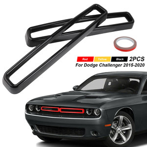 วงแหวนตกแต่งกระจังหน้า ABS สีดำ สำหรับ Dodge Challenger ปี 15-20 พร้อมเทปกาว 3M สำหรับติดตั้ง - Product Image 4