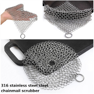 Éponge à récurer multi-usages en acier inoxydable 316 pour poêle en fonte, grille de barbecue, grille de four – Nettoyage sans rouille - Product Image 2