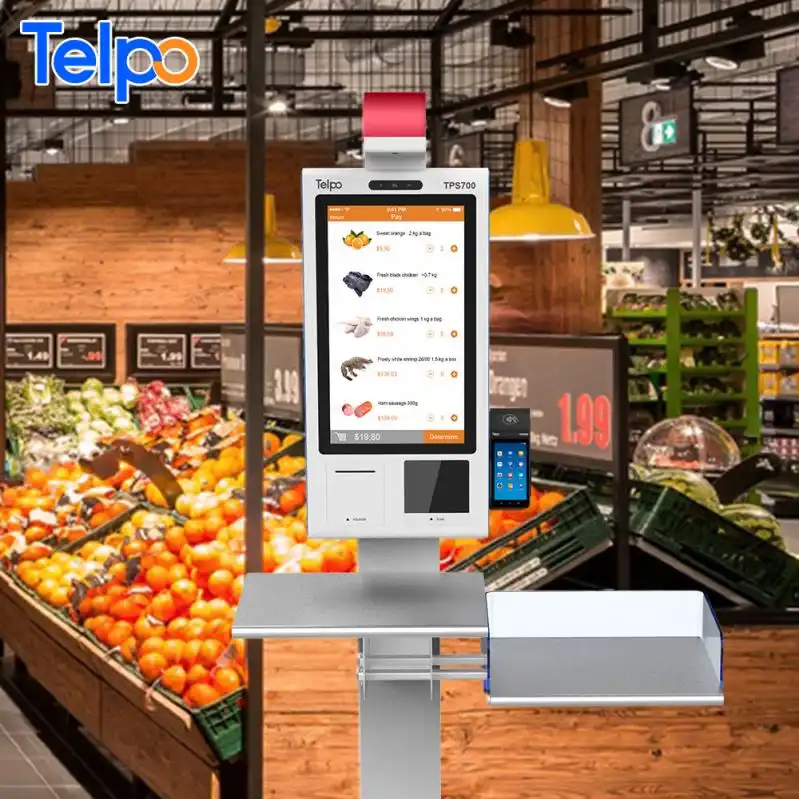 Ristorante sistema di ordinazione self service chiosco internet veloce ordine di cibo macchina con sistema di riconoscimento facciale