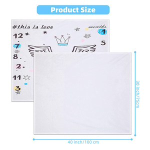 Vente chaude transfert de chaleur Double couche 30x40 pouces petite couverture couverture blanche <span class=keywords><strong>Sublimation</strong></span> thermique couverture pour enfants - Product Image 4