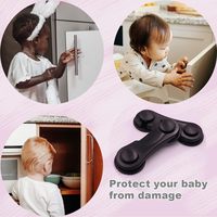 Serrures de placard en ABS pour bébés et sécurité des enfants, loquets anti-enfants avec adhésif pour tiroirs, placards, protection contre les bébés, serrure de réfrigérateur