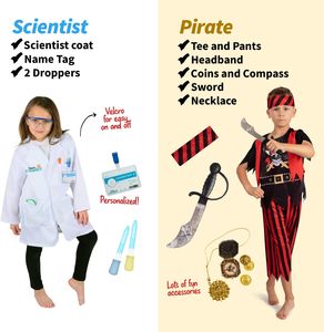 Enfants habiller costumes jouets éducatifs préscolaires enfants costumes de fantaisie pour l'école jeu de rôle semblant jouer jeu jouets - Product Image 4