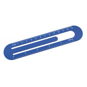 Règle en aluminium anodisé bleu, taille 30 cm - Product Image 1