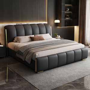 Современная роскошная кровать размера «Queen-Size» с подсветкой, изголовье, мягкая оттоманка, кровать для хранения с выдвижными ящиками - Product Image 2