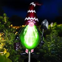 Lampe Solaire de Jardin Extérieure en Forme de Gnome, Éclairage Décoratif LED Étanche IP65 pour Aménagement Paysager, Cour, Pelouse, Patio, Allée, Art Décoratif, Intensité Réglable