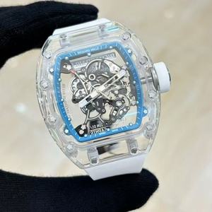 Montres mécaniques de sport de haute qualité à la mode avec boîtier en cristal bleu - Product Image 3