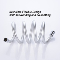Tuyau de douche flexible en PVC doré brossé, design moderne, raccords de robinetterie de toilette, personnalisé par un fabricant fiable