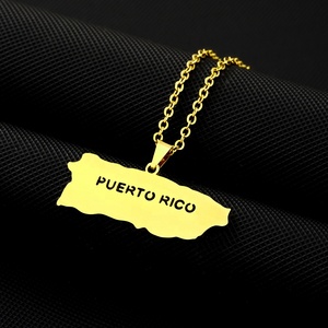 Nuevo y Popular Collar Vintage de Acero Inoxidable con Bandera PR y Efecto de Goteo de Aceite, Joyería de Moda para Mujer y Hombre, Regalo para Fiesta - Product Image 5