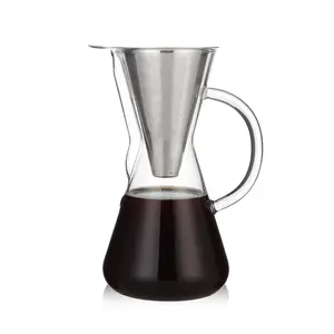 Großhandel Classic Hitze beständige Sharing-Kanne Über Kaffee maschine Edelstahl gießen