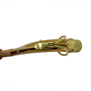 Col <span class=keywords><strong>de</strong></span> saxophone ténor SBA en cuivre importé, électrophorèse or foncé avec plaque ronde - Product Image 4