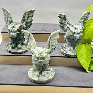 Vente <span class=keywords><strong>en</strong></span> gros de sculptures uniques <span class=keywords><strong>en</strong></span> cristal, grand gargoyle <span class=keywords><strong>en</strong></span> jade vert de 10 cm, gargoyle <span class=keywords><strong>en</strong></span> jade pour cadeau et décoration d'Halloween - Product Image 1