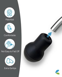 Stéthoscope à double tête FriCARE certifié CE, infirmières, étudiants en soins infirmiers, paramédicaux/EMT/LVN/VNA - Acier inoxydable noir - Product Image 5