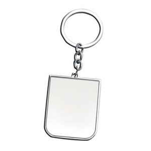Llavero de Metal Plateado con Diseño Cuadrado Hueco, Accesorio para Llaves - Product Image 1