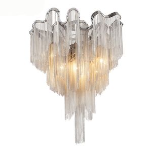 モダンデコレーションポリッシュニッケル装飾チェーンマクラメシャンデリアラグジュアリーシルバー省エネ80アイアンアルミニウムチェーン - Product Image 1