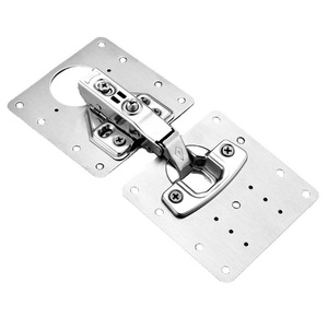 Stainless Steel Hinge Plate 0.5mm Thick Silver Industrial Door Mounting Plate Screwed Installation - Product Image 3