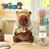 NOUVEAU Kit de Crochet Capybara pour Enfants DIY Amigurumi Poupée en Peluche Fait Main Coffret Cadeau