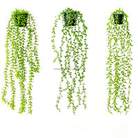 Guirlande de verdure artificielle suspendue L-593, assortiment de 9 brins, fausse feuille d'eucalyptus et de saule, pour décoration murale intérieure