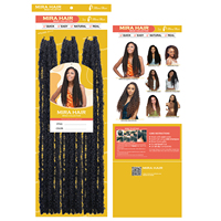 Extensions de cheveux synthétiques pour tresses au crochet, 30 mèches, 220g, 24 pouces, 3X 3 paquets, style faux locs papillon effet vieilli, pour dropshipping fournisseur