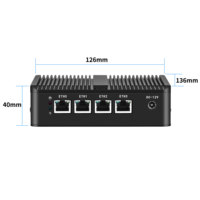 4 * lans mini pc sans ventilateur avec N2840 J1900 4 * 211AT firewall mini pc Linux Win7/8 pour la maison J1900 N2840 fanless firewall nuc mini pc