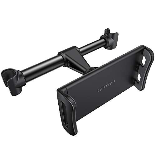 Car Headrest Mount & Tablet Holder with 360 Degree Rotation-Universal iPad Stand ABS Material Compatible with iPad Pro/Air/Mini